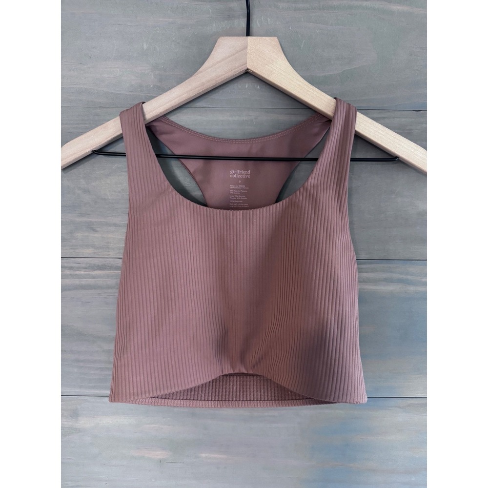 Girlfriend Collective Paloma Racerback Bra Size Small Longline Crop‎